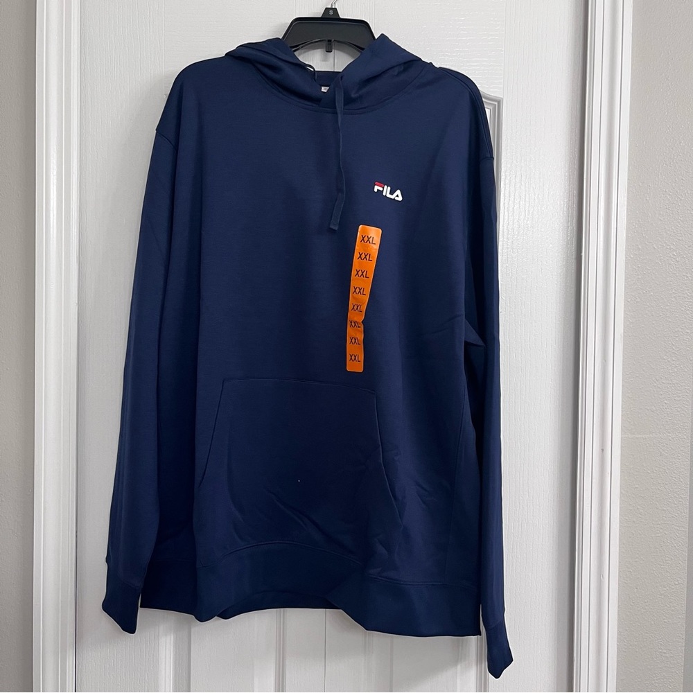 NWT Fila mens hoodie sweatshirt navy blue XXL